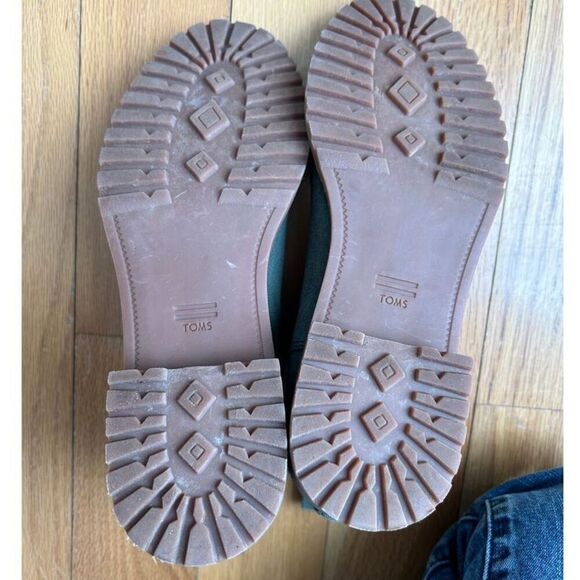 Toms Olive Green Suede Pull on Chelsea Ankle Booties Size 7 - Picture 6 of 8